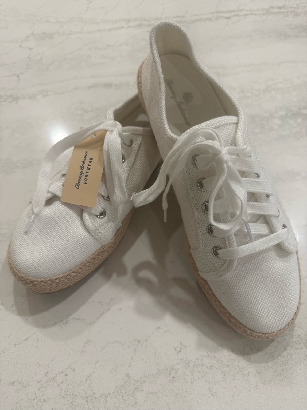 Tommy Bahama Galana Canvas Espadrille Sneakers, White, Size 10, NWT